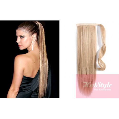 Clip in human hair ponytail wrap hair extension 20