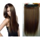 24˝ one piece full head clip in kanekalon weft extension straight – medium brown