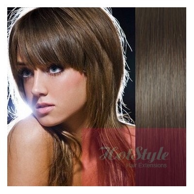 Clip In Human Hair Remy Bang Fringe Dark Brown